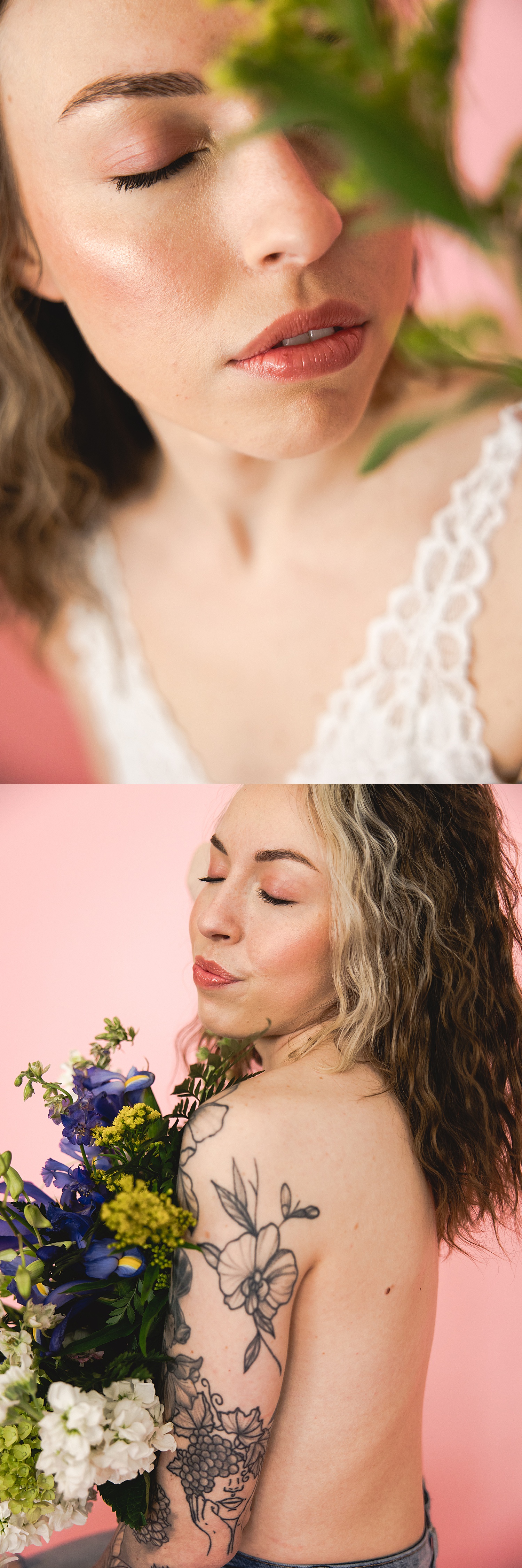 woman utilizing flowers during boudoir session is one of 10 reasons to get a boudoir shoot 