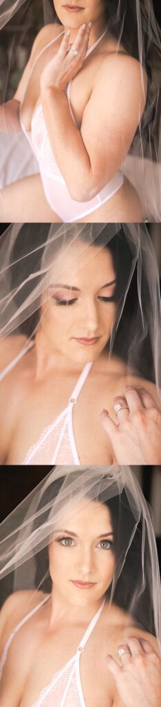 bridal boudoir photos with true society veil