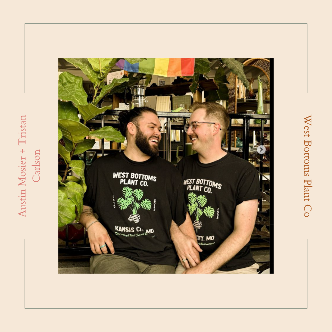 Austin Mosier + Tristan Carlson, owners of West Bottoms Plant Co.